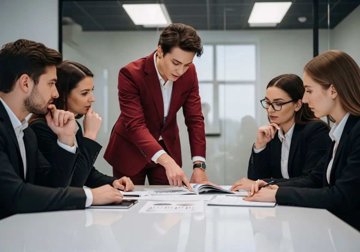 Squadra di consulenti finanziari uniti
